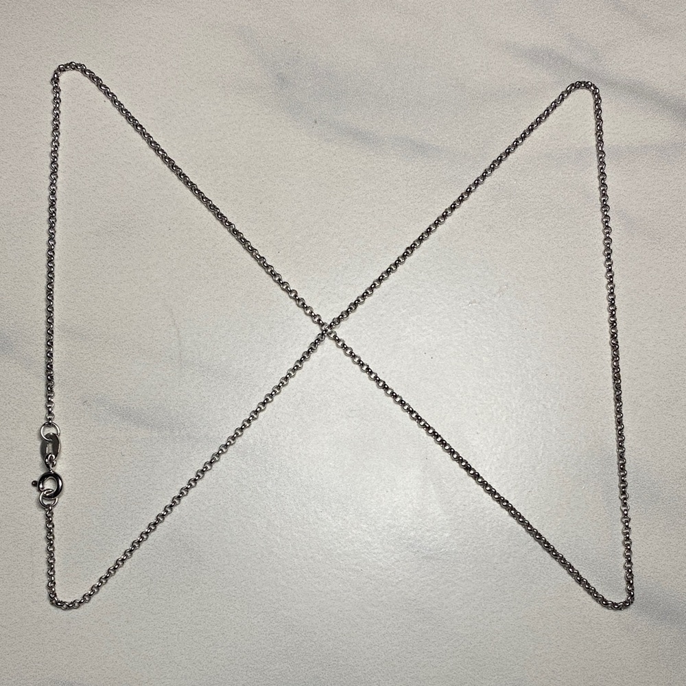 19" Sterling Silver‎ Rolo Chain Necklace 925